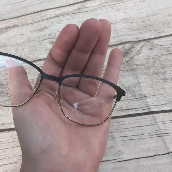 Jimmy Choo Black & Gold Eyeglasses – Women's Designer Frame Made in Italy - Picture 3 of 11